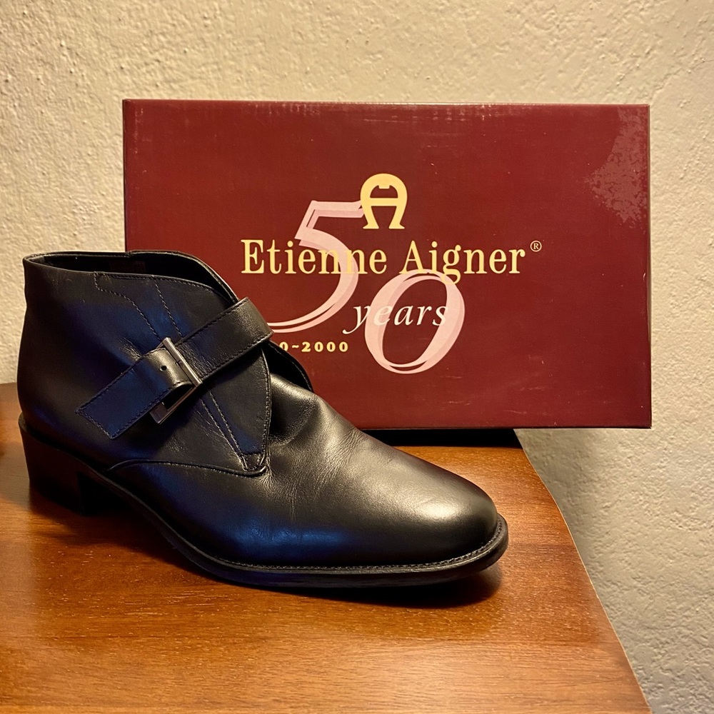 Etienne Aigner black boot 9 NIB
